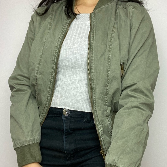 Light Bomber Jacket with Zippers - Picture 3 of 3